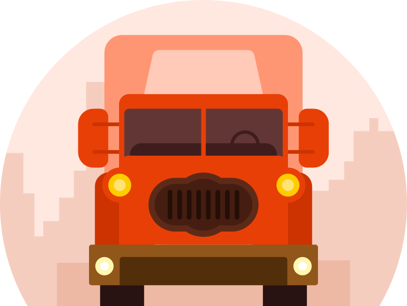 Cargo Truck Front View