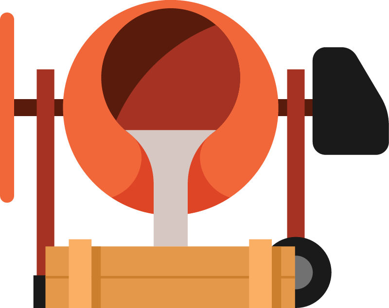 Cement Mixer Machine in Use