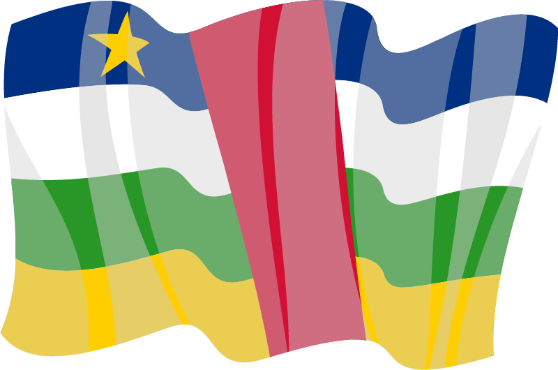 Central African Republic National Flag Waving Gracefully