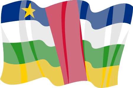 Central African Republic National Flag Waving Gracefully