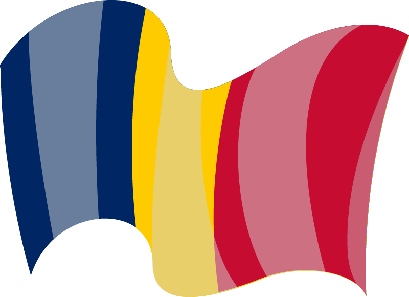 Chad National Flag Waving