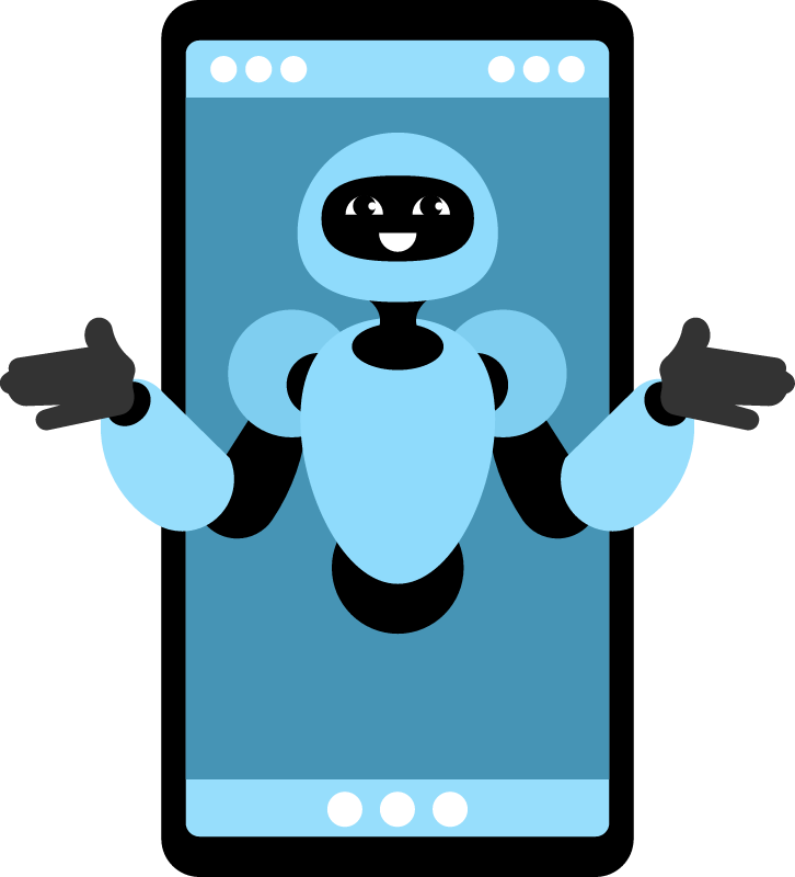 Chatbot on Smartphone Display