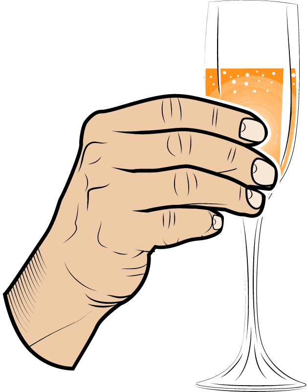 Cheers with Glass of Wine