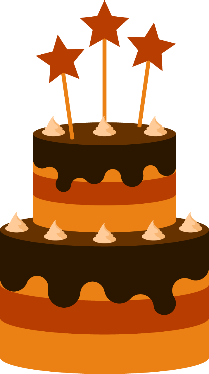 Chocolate Birthday Cake with Stars