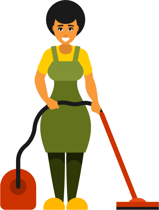 Cleaning Service Woman at Work