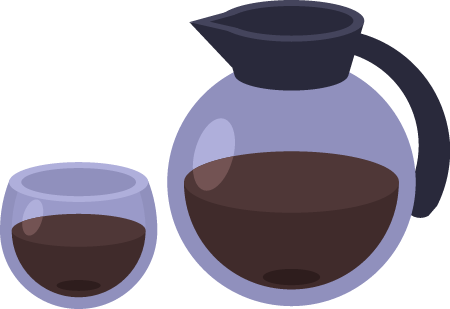 Coffee Pot and Cup Combo