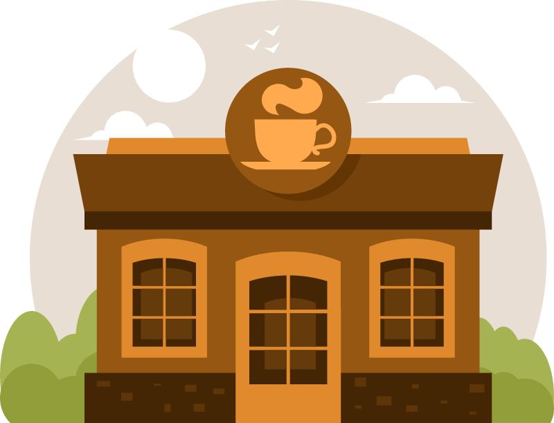 Coffee shop building