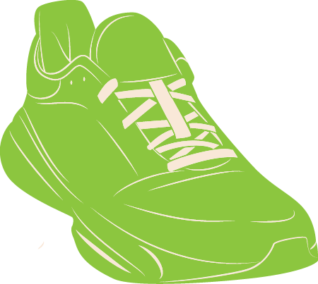 Colorful Sports Sneakers Display
