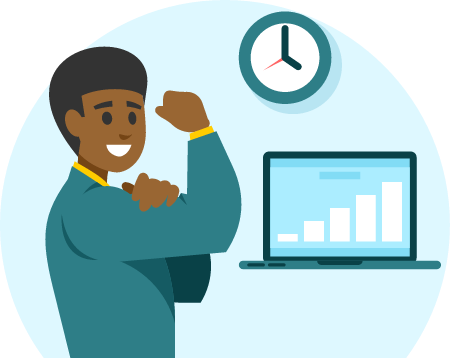 Confident Businessman Showing Strength