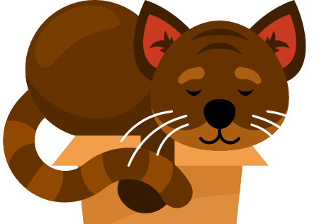 Cozy Cartoon Cat Taking Nap