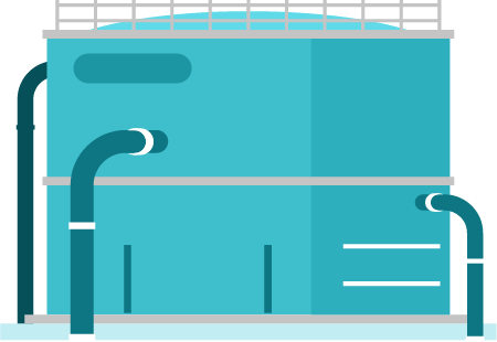 Crude Oil Storage Tank with Infrastructure
