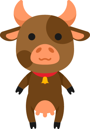 Cute Cow Cartoon Representation