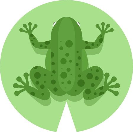 Cute Frog Displayed in Vibrant Green Profile