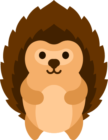 Cute Hedgehog with Quirky Smile