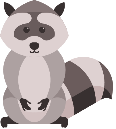 Cute Raccoon with Mischievous Look