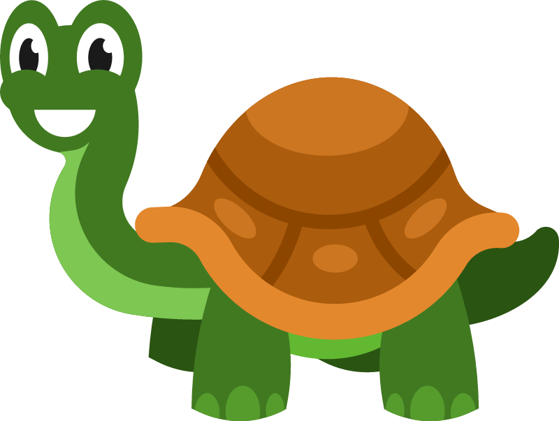 Cute Turtle Moving Slowly