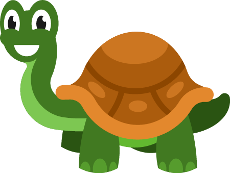 Cute Turtle Moving Slowly