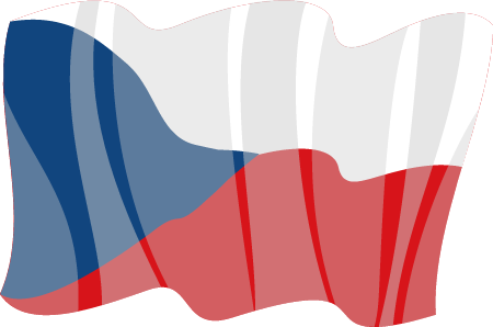 Czech National Flag Waving Gracefully