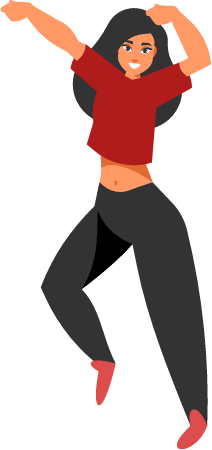 Dancing Woman in Graceful Motion