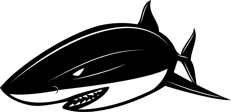 Dangerous Shark Silhouette