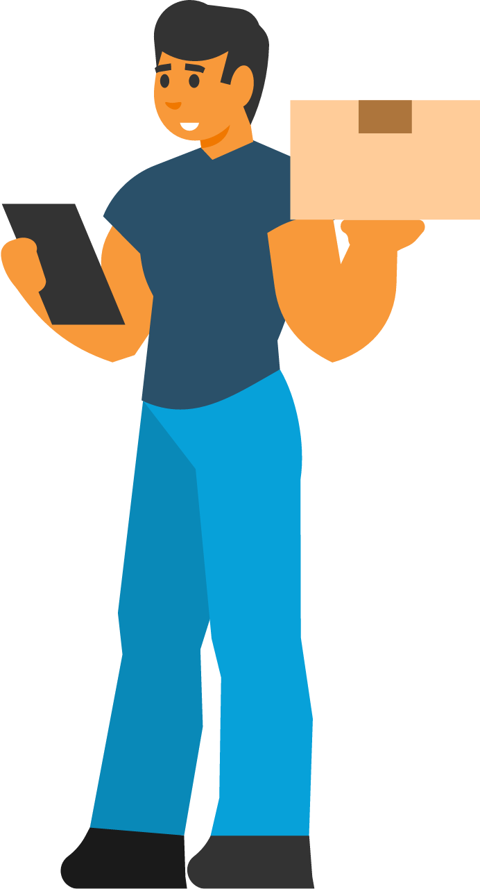 Delivery Worker Verifying Address
