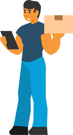 Delivery Worker Verifying Address
