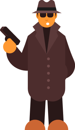 Detective with Weapon Drawn