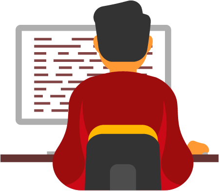 Developer Working at Desktop