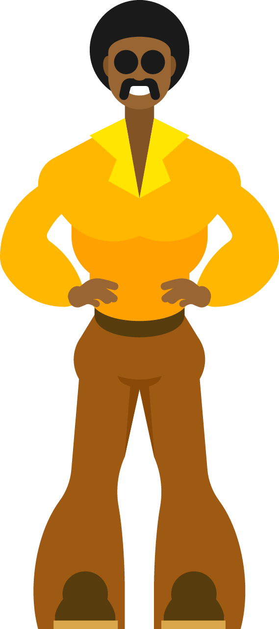 Disco Dancer in Retro 70’s Style