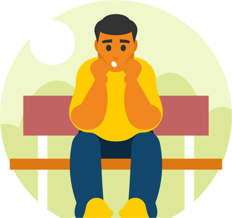 Disheartened Person Lost in Thought