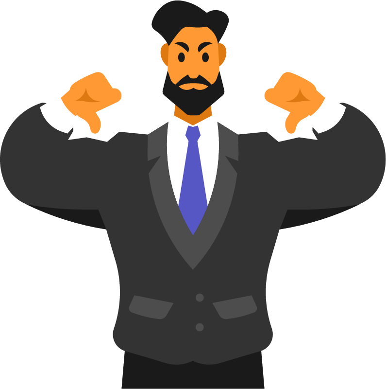 Displeased Man Expressing Disapproval