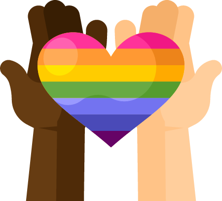 Diverse Unity with Rainbow Heart