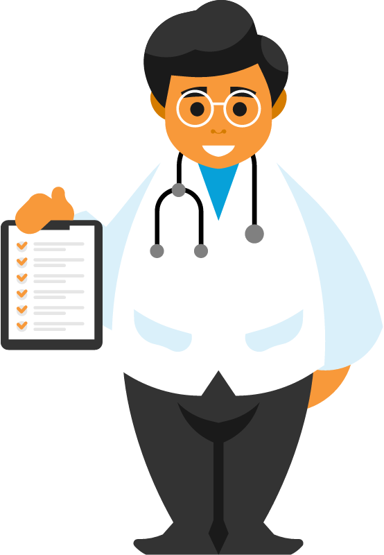 Doctor Managing Tasks with Checklist