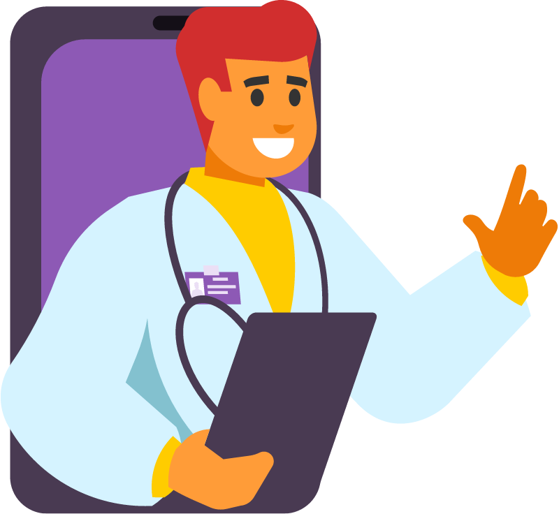 Doctor Providing Consultation via Video Call