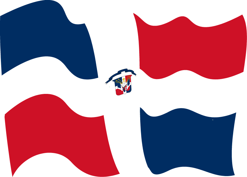 Dominican Republic National Flag in Motion