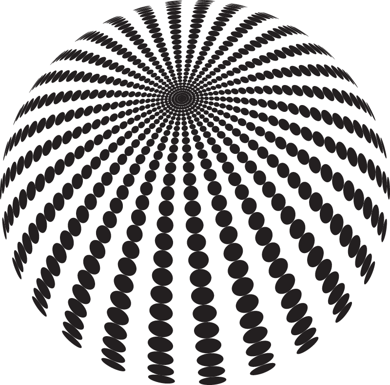 Dotted Bursting Shapes in Graphic Style 