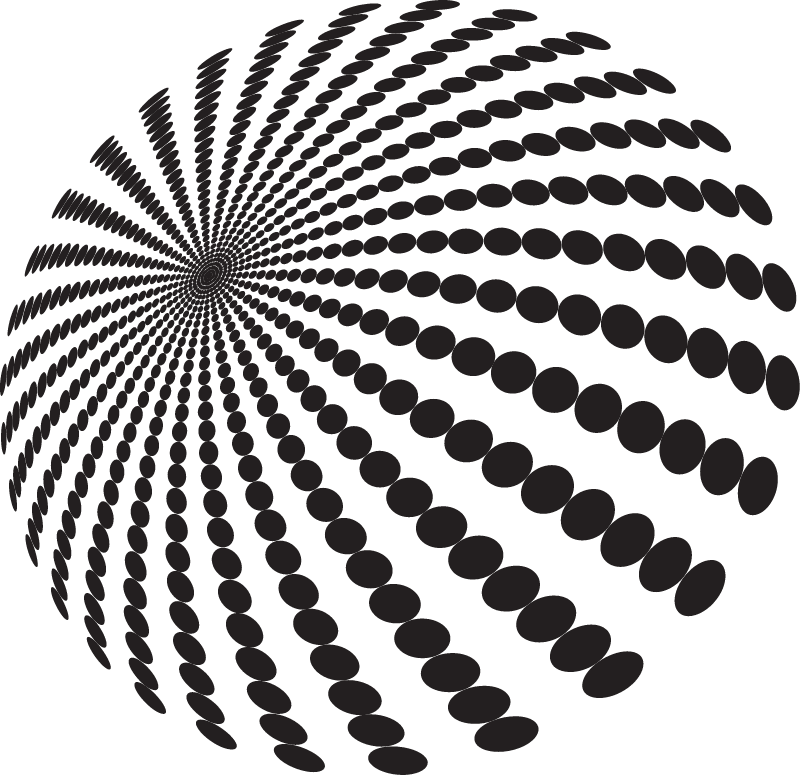 Dotted Bursting Shapes in Graphic Style
