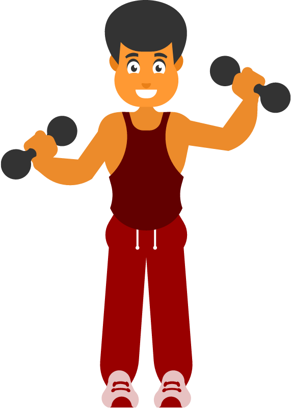 Dumbbell Workout by Man