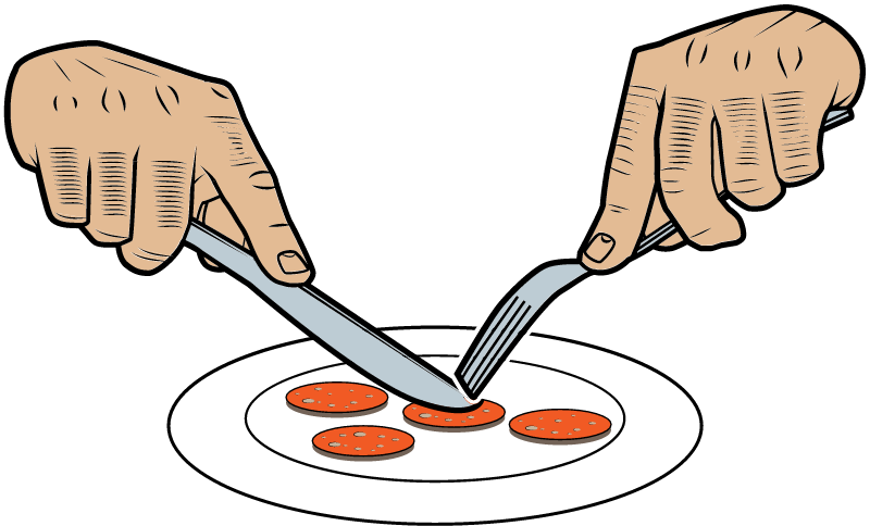 Eating Meal with Utensils