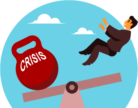Economic Crisis Impacting Businessman