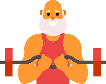 Elderly Man Exercising for Health