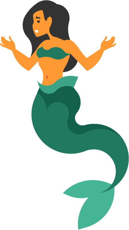 Elegant Mermaid with a Fish Tail