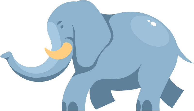 Elephant in Active Motion