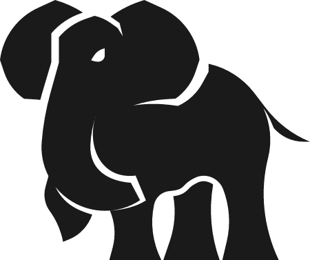 Elephant Silhouette Logo for Branding