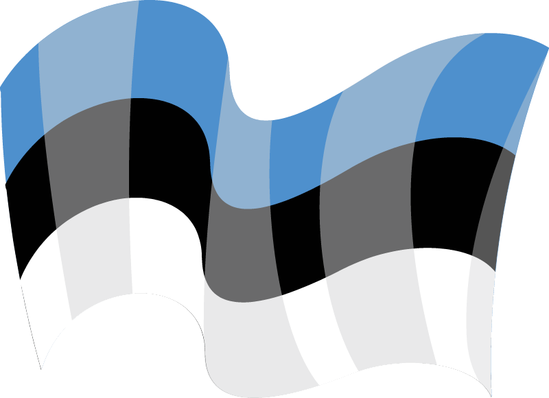 Estonian National Flag Waving