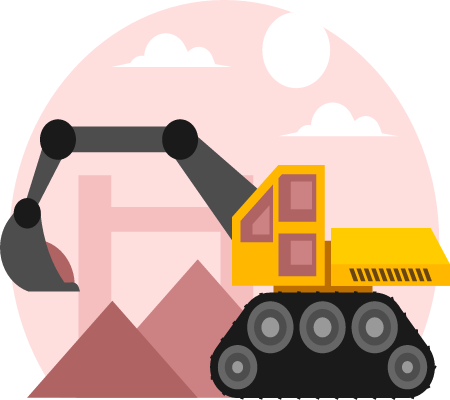 Excavator Digging Large Hole