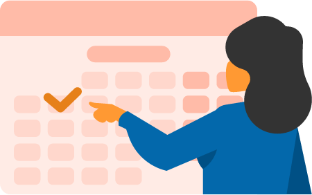 Expecting Woman Organizing Schedule