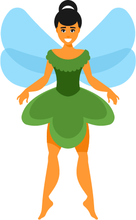 Fairy with Wings Flying Gracefully