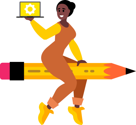 Female Graphic Designer Creating Art