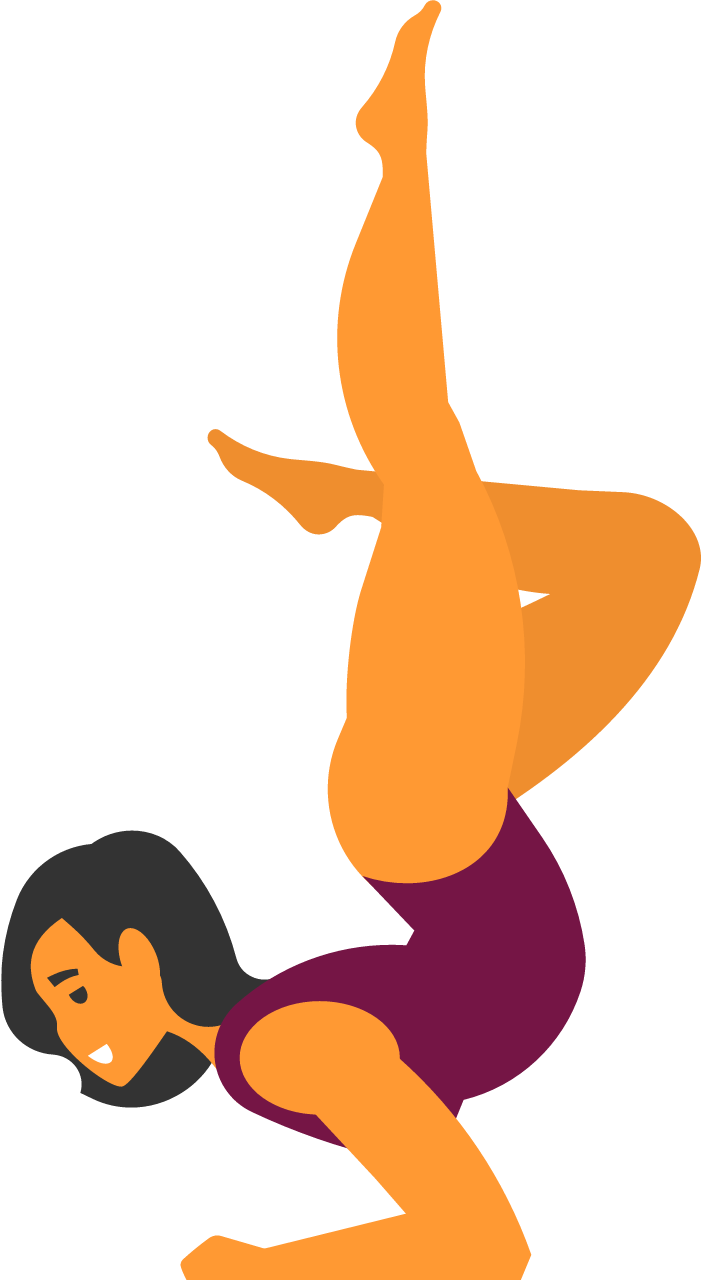 Female Gymnast Practicing Floor Routine